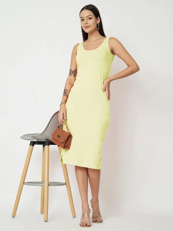 Cream_Cotton_Lycra_Dresses