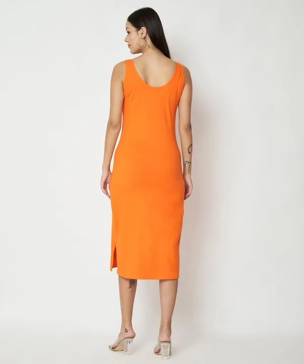 Orange_Cotton_Lycra_Dresses