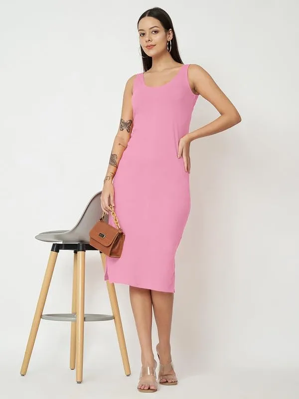 Pink_Cotton_Lycra_Dresses