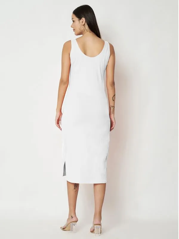 White_Cotton_Lycra_Dresses