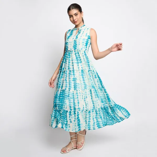 Blue_Georgette_Dresses
