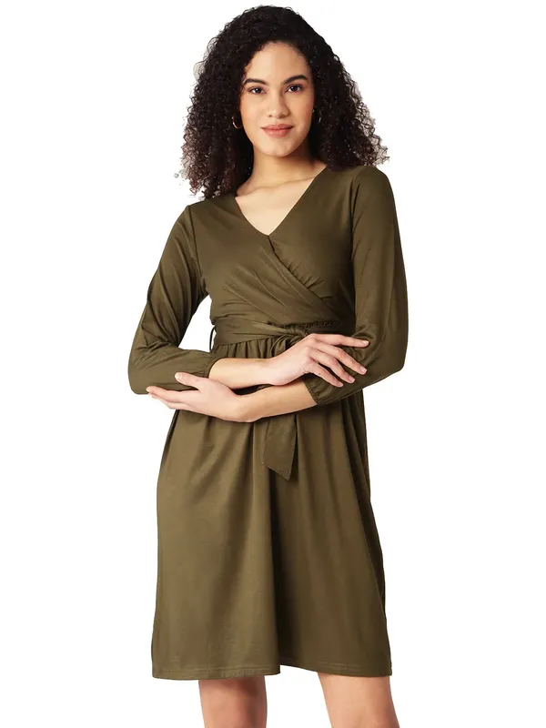 BRINNS_Olive_Green_Midi_Dress