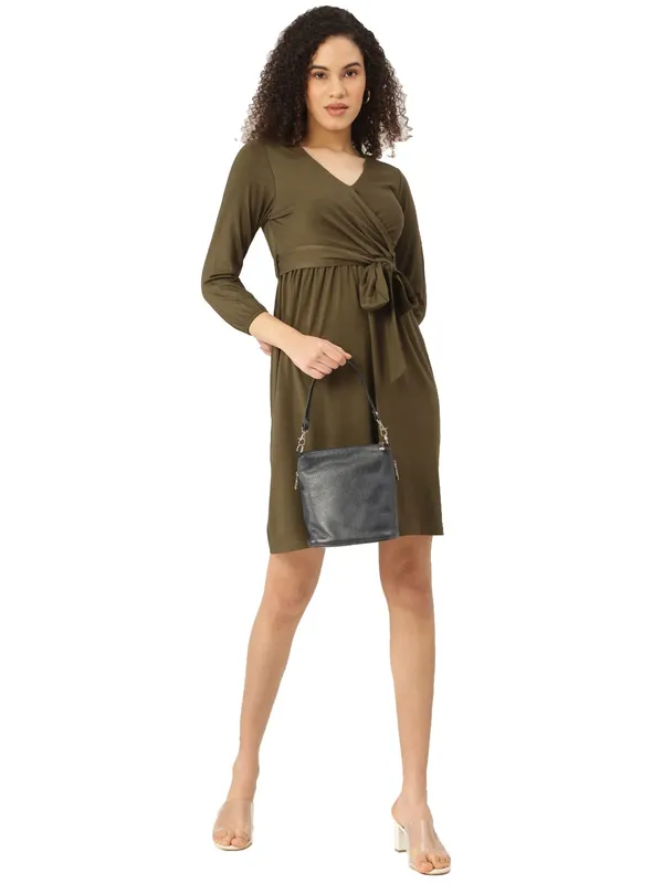 BRINNS_Olive_Green_Midi_Dress