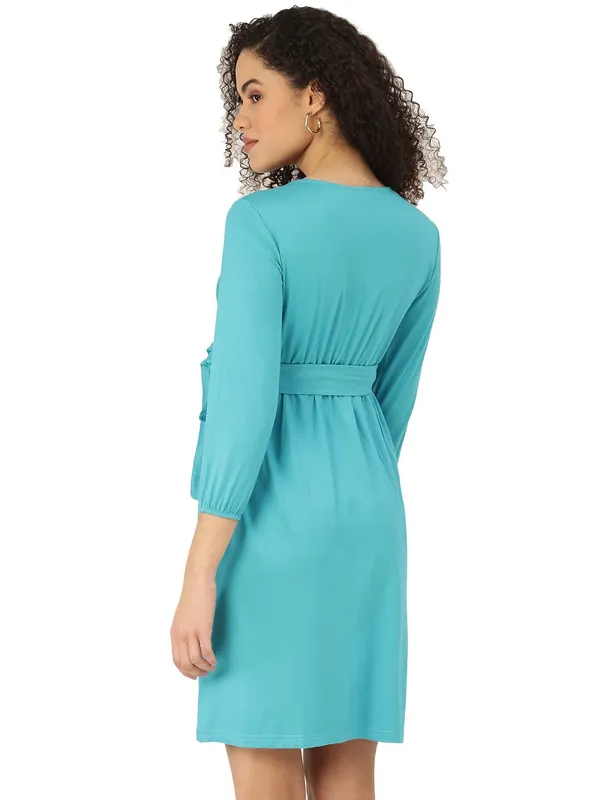 BRINNS_Turquoise_Blue_Solid_Dress