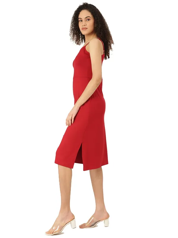BRINNS_Red_Sheath_Midi_Dress