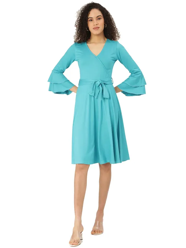 BRINNS_Turquoise_Blue_Solid_Dress