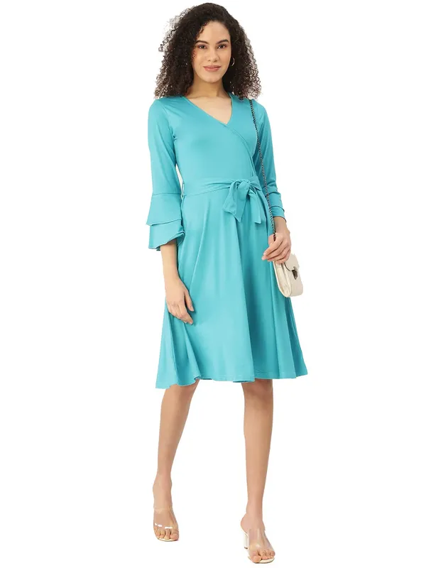BRINNS_Turquoise_Blue_Solid_Dress