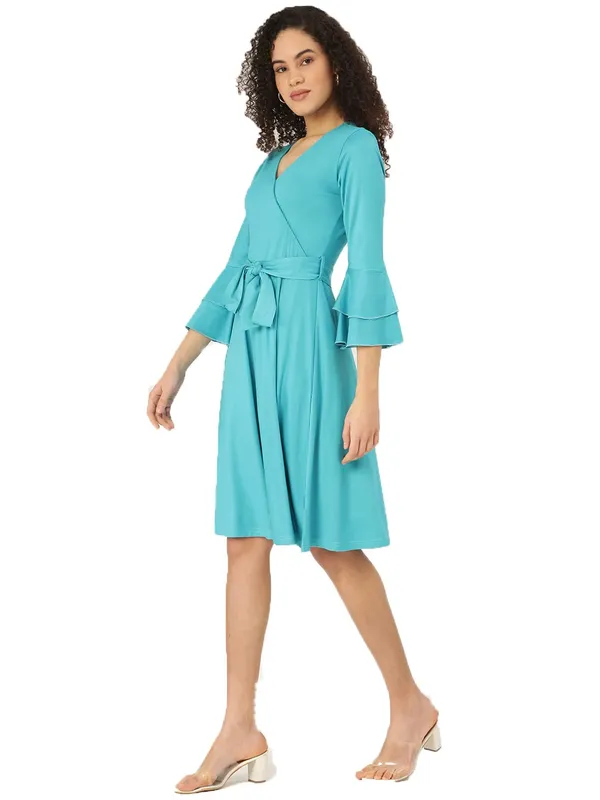 BRINNS_Turquoise_Blue_Solid_Dress