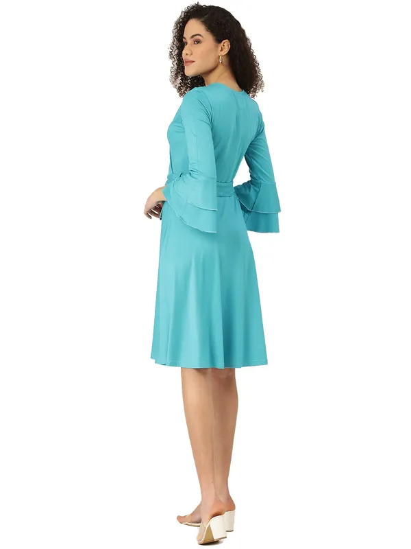 BRINNS_Turquoise_Blue_Solid_Dress