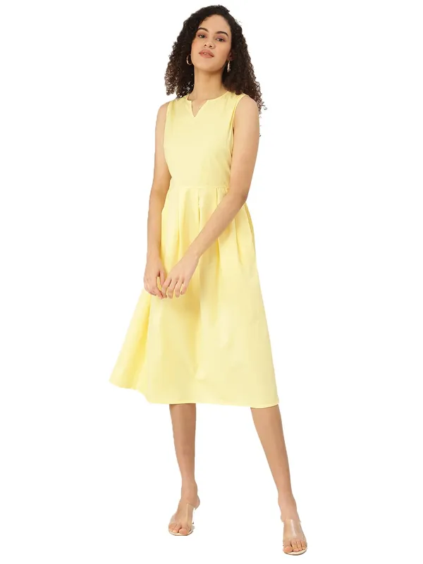BRINNS_Yellow_Midi_Dress