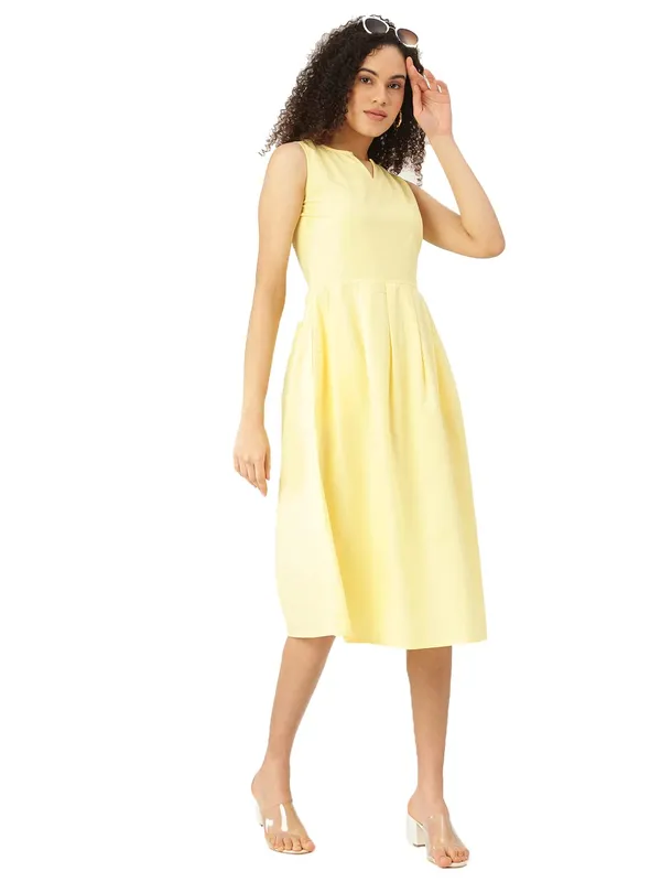 BRINNS_Yellow_Midi_Dress