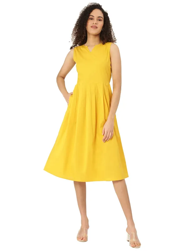 BRINNS_Mustard_Yellow_Midi_Dress