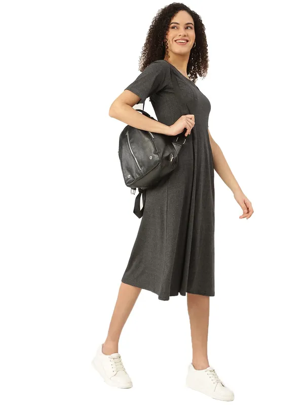 Charcoal_Cotton_Blend_Single_Jersey_Dresses