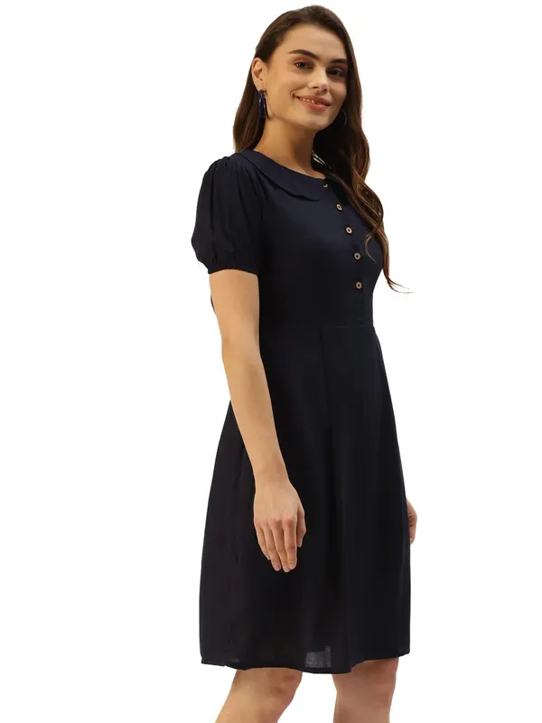 Navy_Rayon_Solid_Dresses