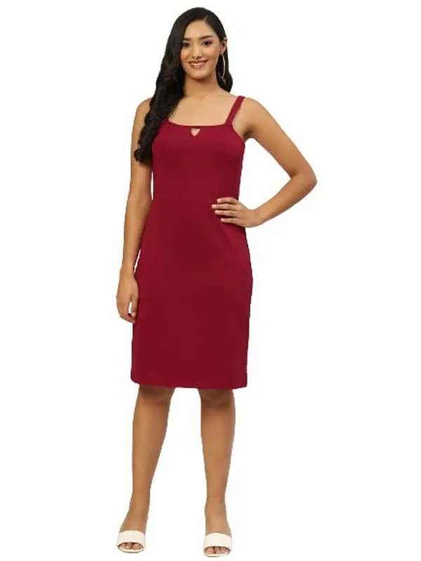 Maroon_Cotton_Loop_Teri_Dresses