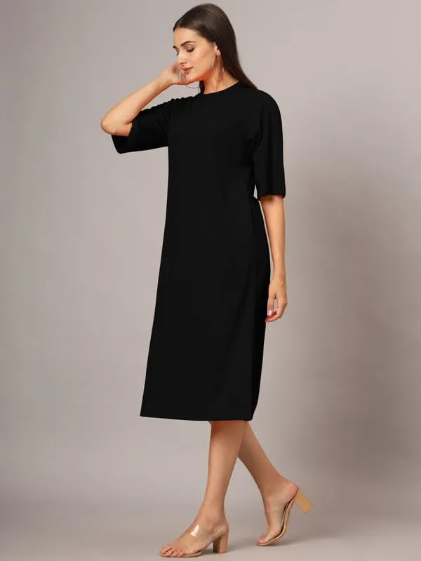 Black_Cotton_Blend_Single_Jersey_Dresses