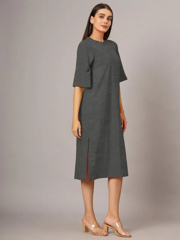 Charcoal_Cotton_Blend_Single_Jersey_Dresses