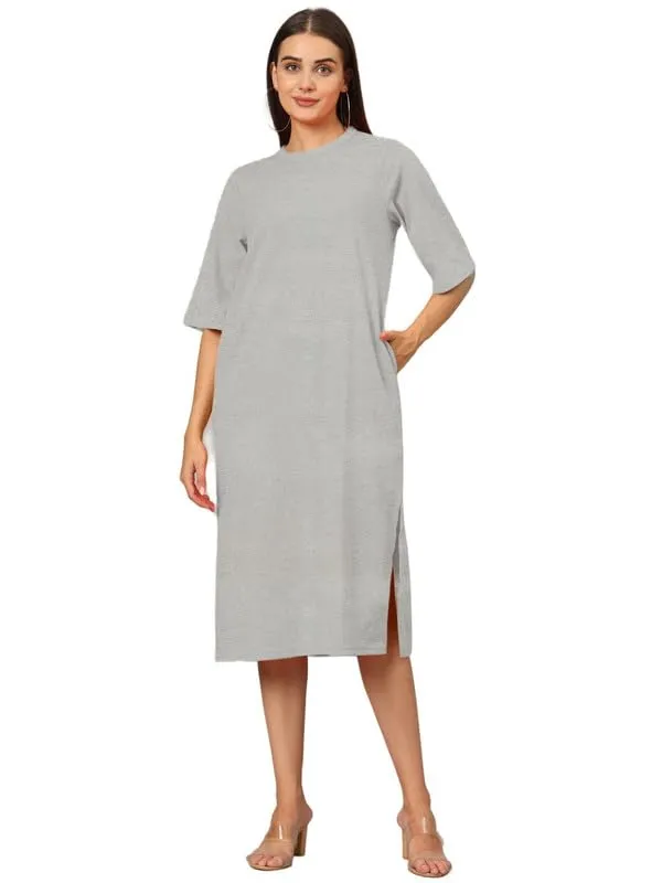 Greymelange_Cotton_Blend_Single_Jersey_Dresses