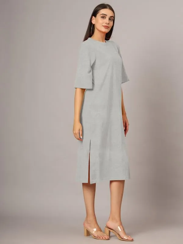 Greymelange_Cotton_Blend_Single_Jersey_Dresses
