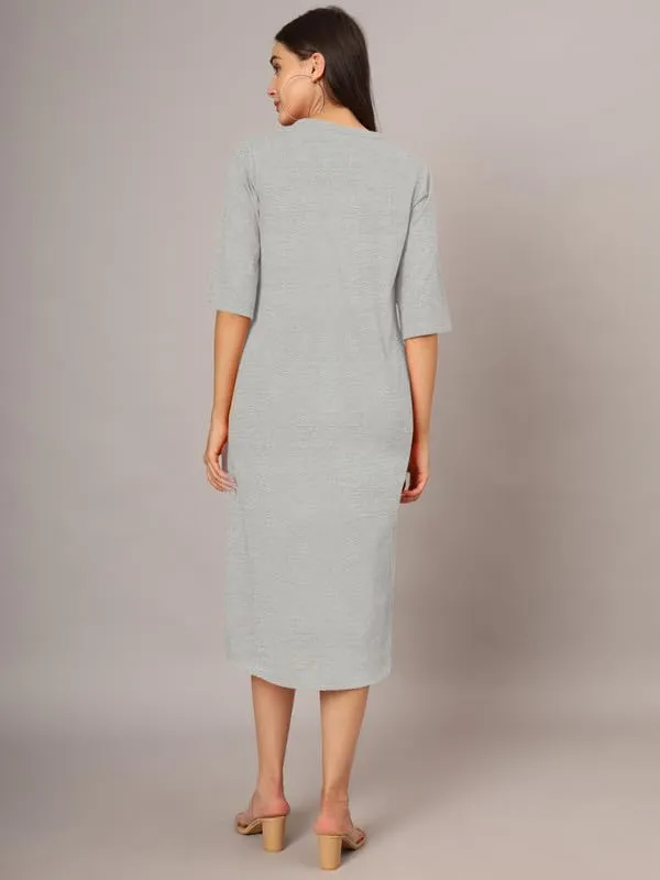 Greymelange_Cotton_Blend_Single_Jersey_Dresses