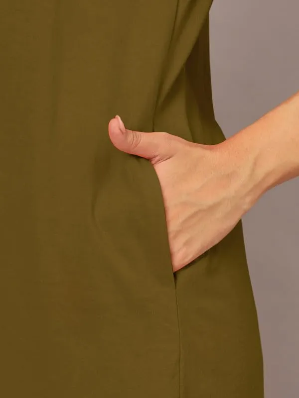 Olive_Cotton_Blend_Single_Jersey_Dresses