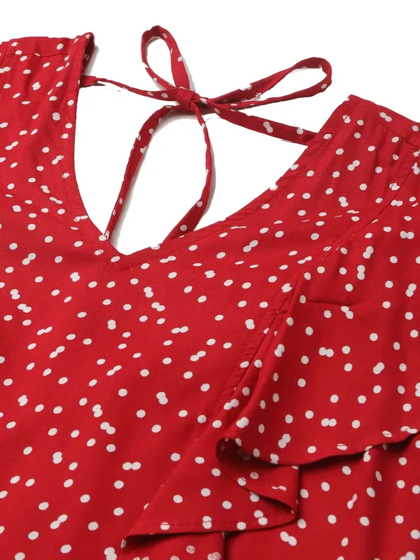 BRINNS_Red_&_White_Printed_Dress