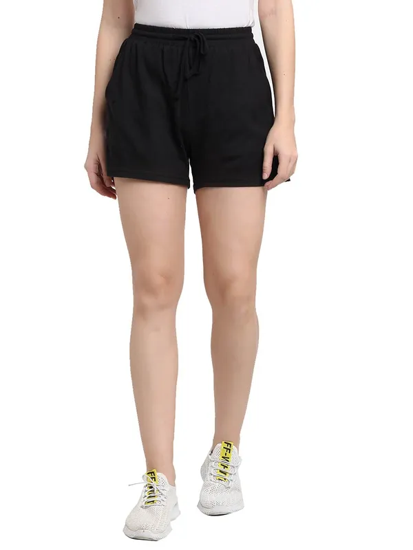 Black_Cotton_Blend_Single_Jersey_Shorts