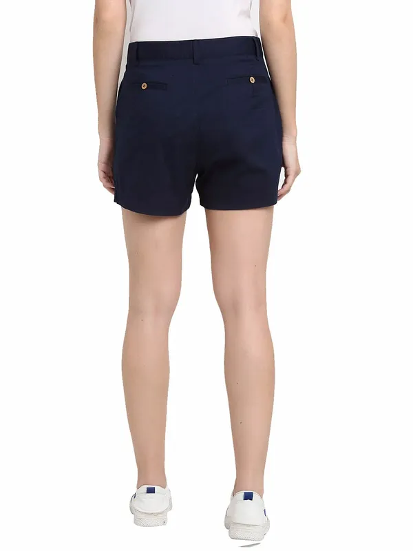 Navy_COTTON_Poplin_Lycra_Shorts
