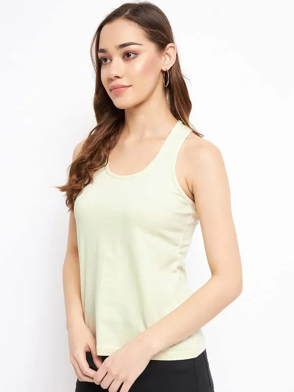 Cream_Cotton_Lycra_Camisoles
