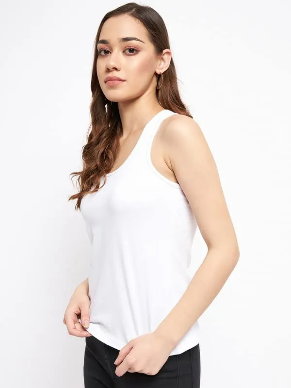 White_Cotton_Lycra_Camisoles