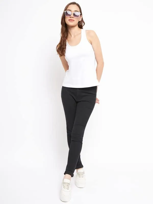 White_Cotton_Lycra_Camisoles