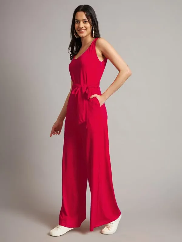 Magenta_Cotton_Blend_Single_Jersey_Jumpsuit