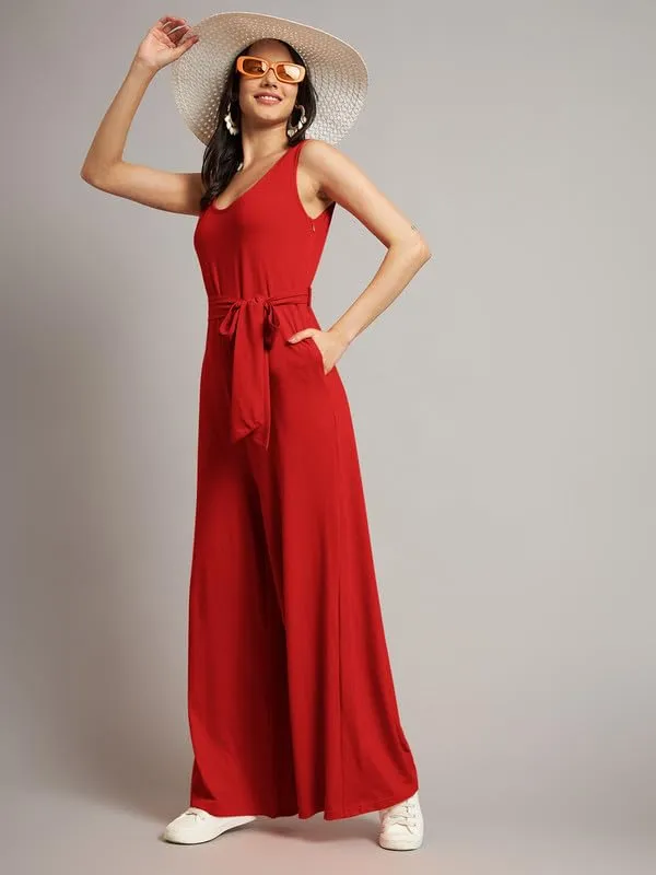 Red_Cotton_Blend_Single_Jersey_Jumpsuit