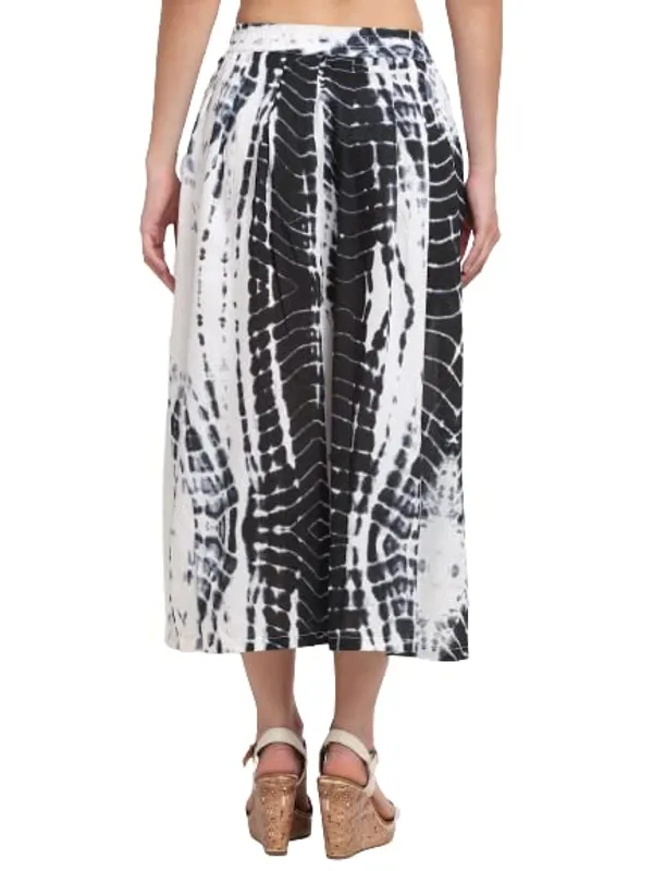 BRINNS_Women's_White_&_Blue_Solid_Color_Tie_&_Dye_Print_Midi_Skirt