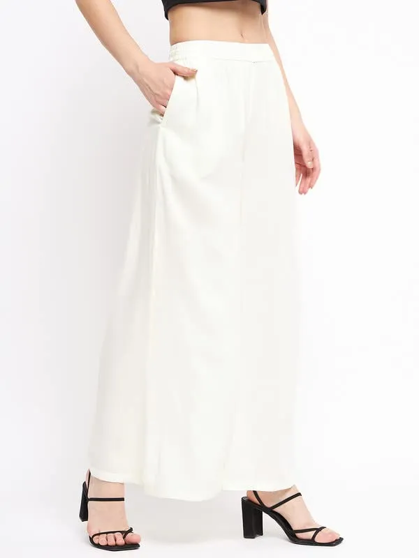 Cream_Rayon_Solid_Palazzos
