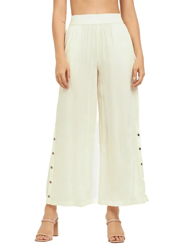 Cream_Rayon_Solid_Palazzos