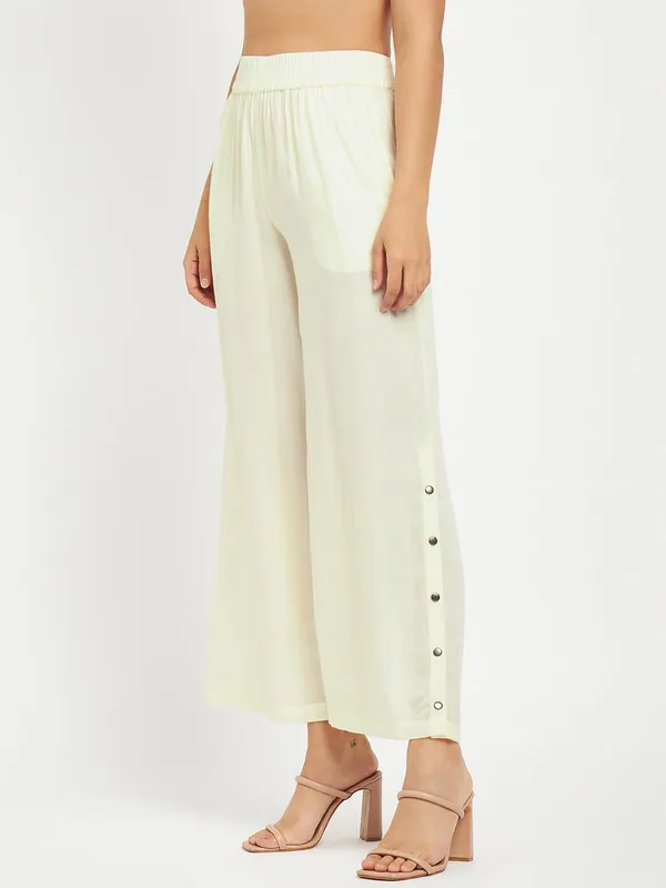 Cream_Rayon_Solid_Palazzos