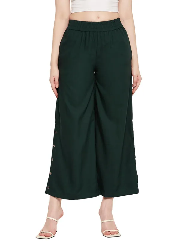 Darkgreen_Rayon_Solid_Palazzos
