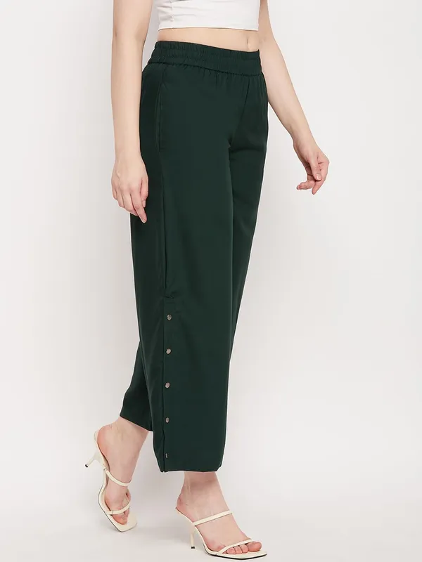 Darkgreen_Rayon_Solid_Palazzos