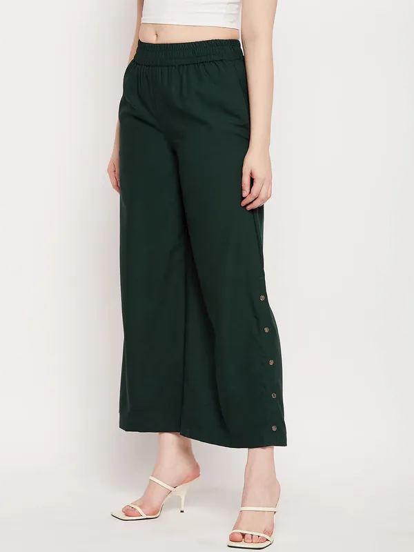 Darkgreen_Rayon_Solid_Palazzos