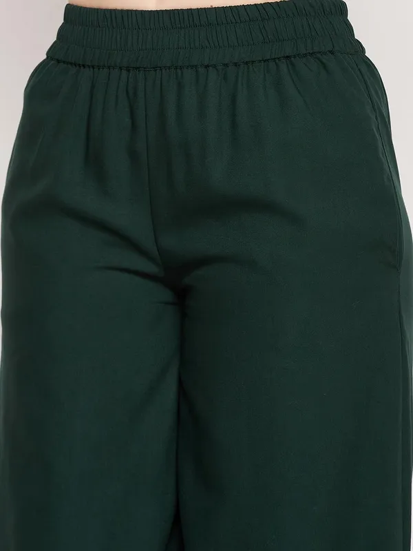 Darkgreen_Rayon_Solid_Palazzos