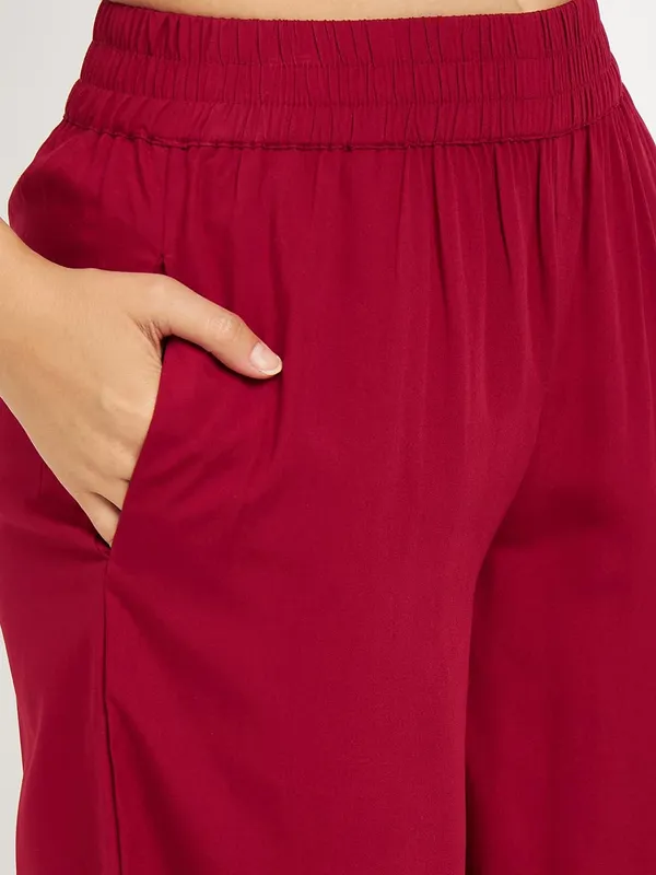 Maroon_Rayon_Solid_Palazzos