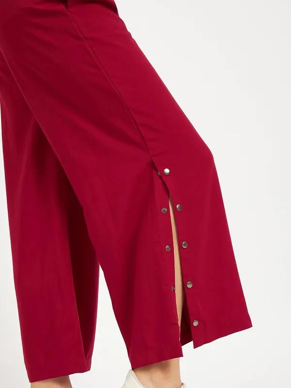 Maroon_Rayon_Solid_Palazzos