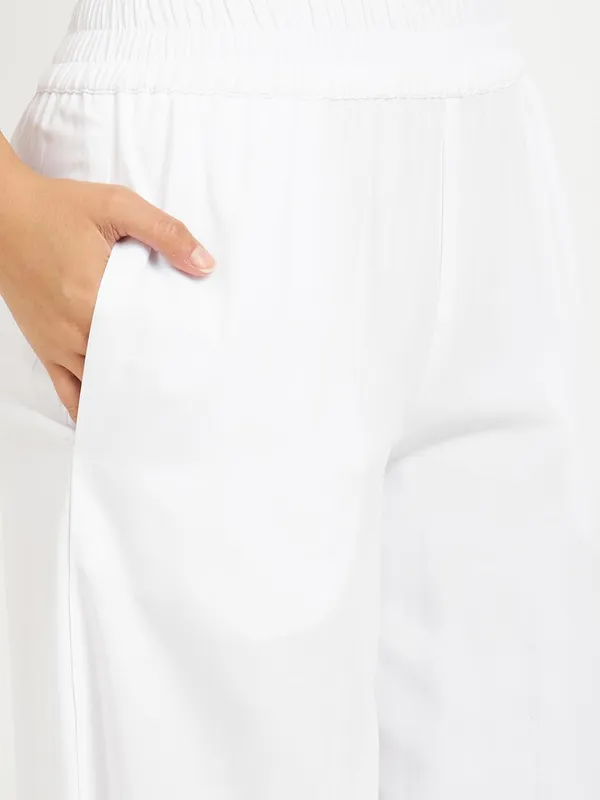 White_Rayon_Solid_Palazzos