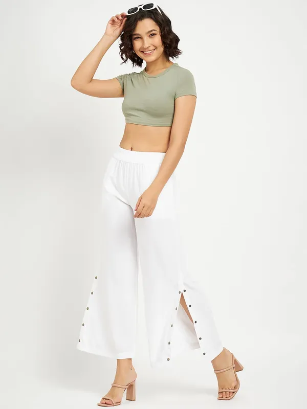 White_Rayon_Solid_Palazzos