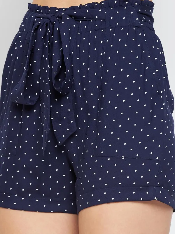 Black_Polka_Rayon_Solid_Shorts