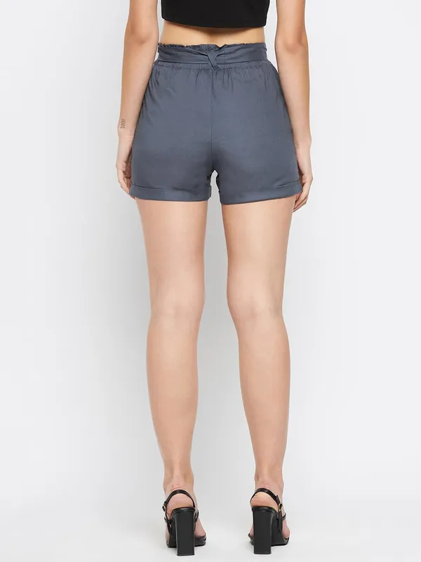 Grey_Rayon_Solid_Shorts