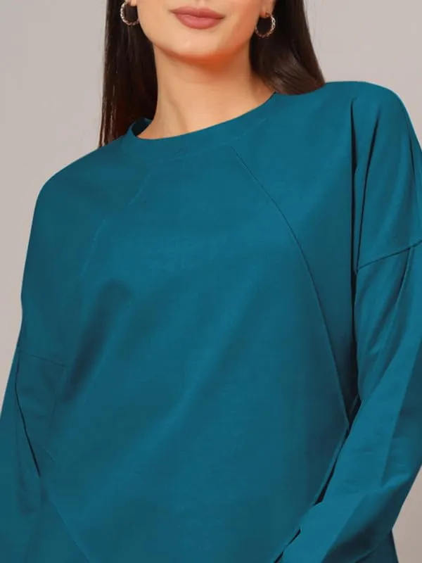 Teal_Cotton_Loop_Teri_Sweat-shirts