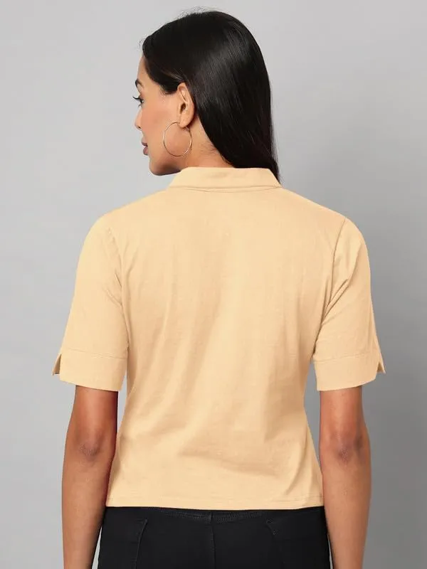Dbeige_Cotton_Lycra_Shirts
