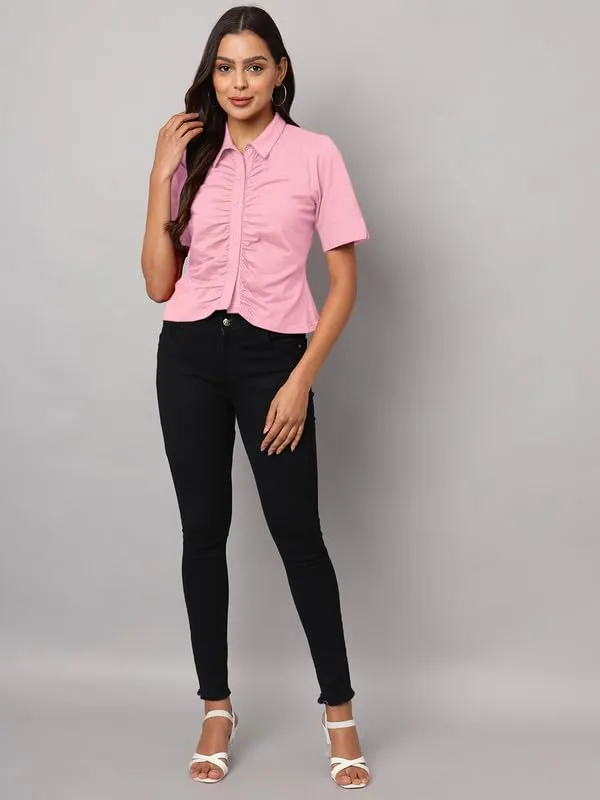 Pink_Cotton_Lycra_Shirts